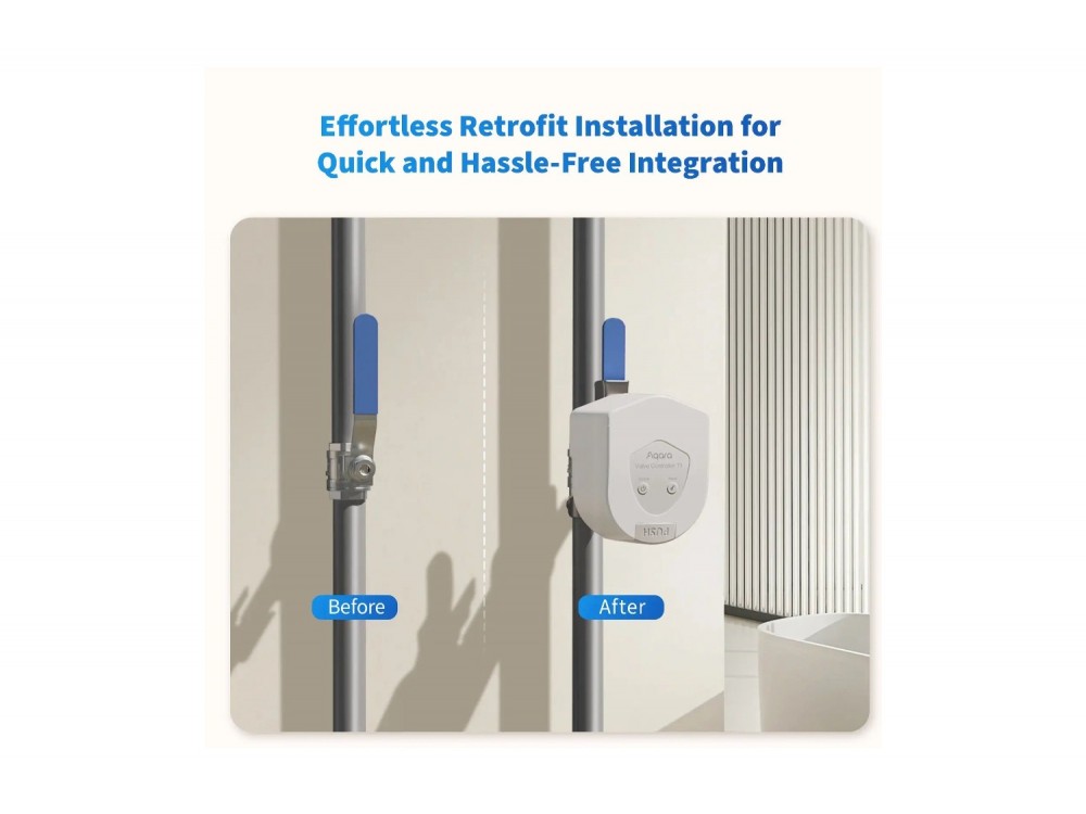 Aqara Smart Valve Controller T1 Έξυπνος Ελεγκτής Βάνας Νερού Zigbee για DN15/20/25