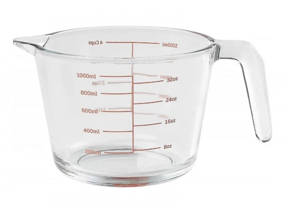 AJ Glass Dispenser Made of High Temperature Resistant BPA-Free Borosilicate Glass, 1lt