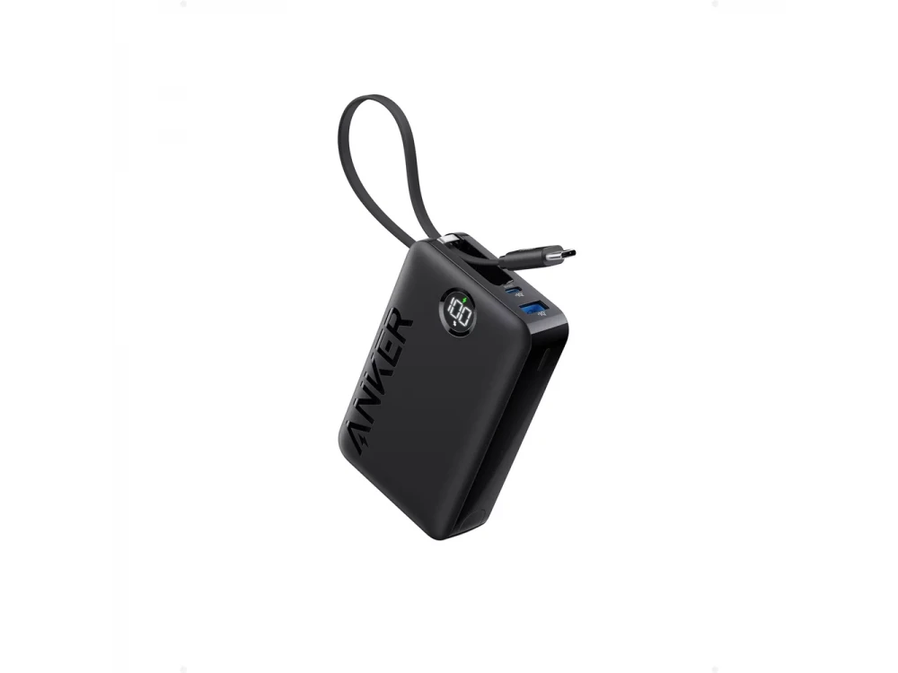 Anker 335 PowerCore 20K 22.5W USB-C Power Bank 20.000mAh με Ενσωματωμένο Καλώδιο, Μαύρο
