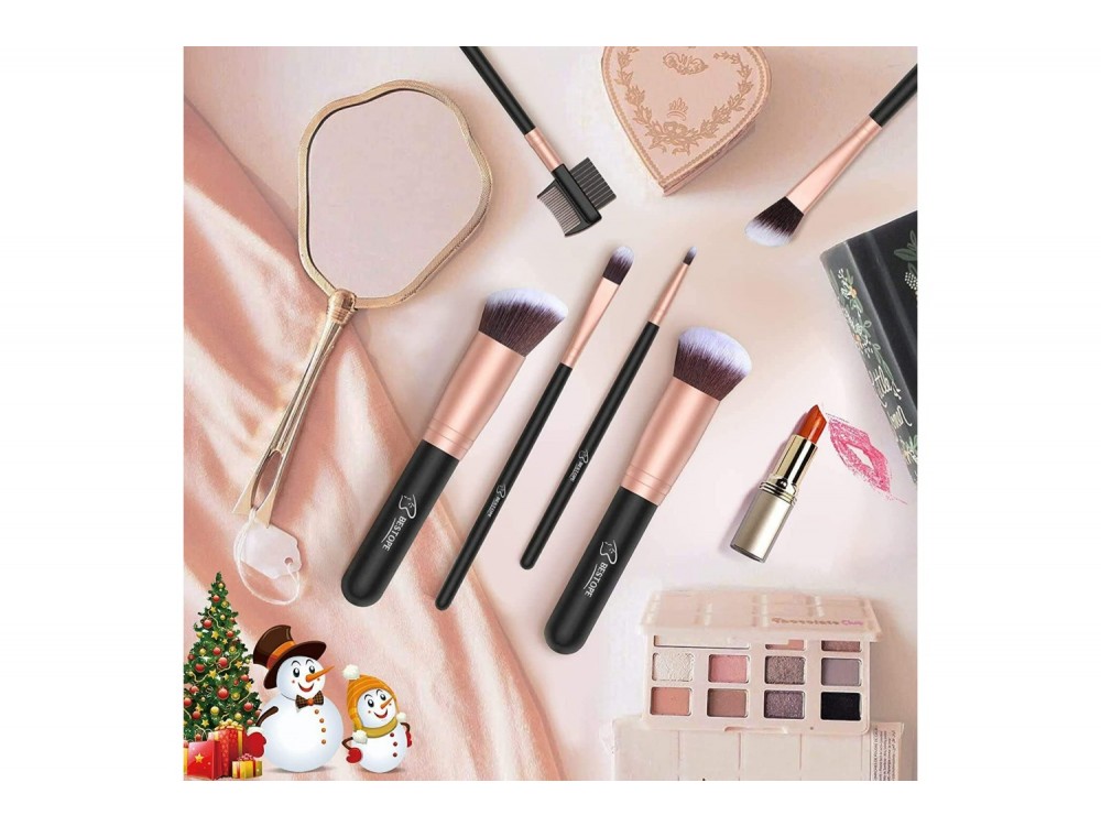 BESTOPE Makeup Brushes, Σετ 16 πινέλων μακιγιάζ, Cruelty-free, Vegan + 4 Beauty Sponges + 1 Silicone - ΑΝΟΙΓΜΕΝΗ ΣΥΣΚΕΥΑΣΙΑ