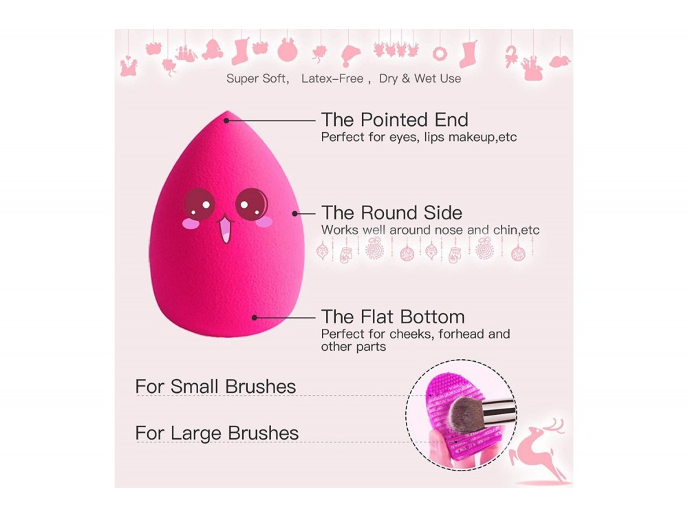 BESTOPE Makeup Brushes, Σετ 16 πινέλων μακιγιάζ, Cruelty-free, Vegan + 4 Beauty Sponges + 1 Silicone - ΑΝΟΙΓΜΕΝΗ ΣΥΣΚΕΥΑΣΙΑ