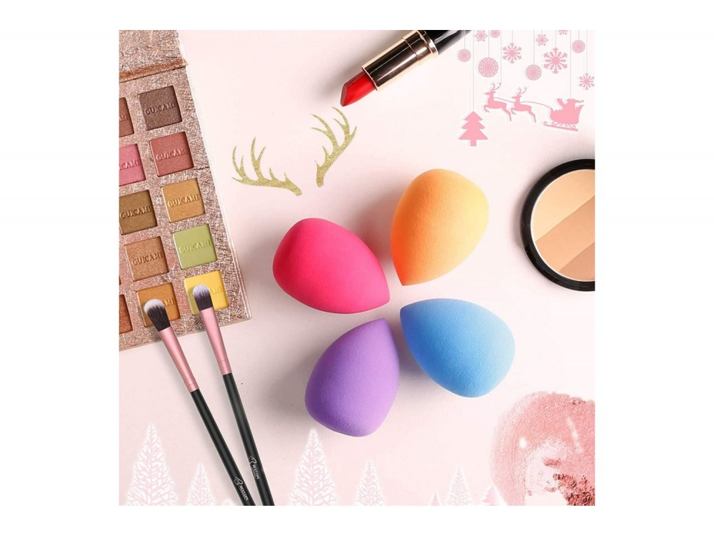 BESTOPE Makeup Brushes, Σετ 16 πινέλων μακιγιάζ, Cruelty-free, Vegan + 4 Beauty Sponges + 1 Silicone - ΑΝΟΙΓΜΕΝΗ ΣΥΣΚΕΥΑΣΙΑ