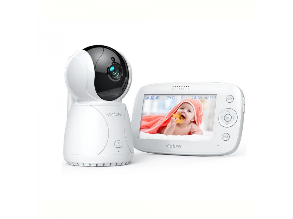 Victure BM45 Baby Monitor, 4.3" LCD, Two-Way Audio, 2X Zoom, Temperarure Monitor, Night Vision, with Batteries