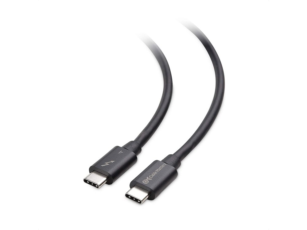 Cable Matters cable USB-C to USB-C Thunderbolt 4.0 100W / 40Gbps / 8K Video, 0,8m. Intel Certified, Black