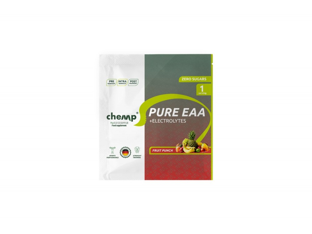 Chemp EAA+ Electrolytes Αμινοξέα με Ηλεκτρολύτες Fruit Punch - Συσκευασία 9gr