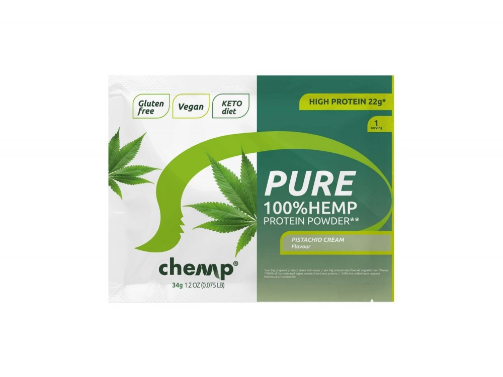 Chemp 100% Hemp Protein Πρωτεΐνη Κάνναβης Pistachio Cream - Συσκευασία 34gr