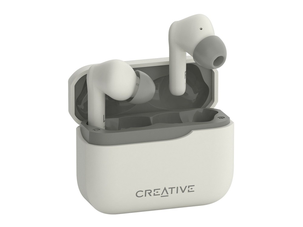 Creative Zen Air Plus ANC Bluetooth 5.3 Earphones TWS with Active noise cancellation, AAC & Wireless Charging, White