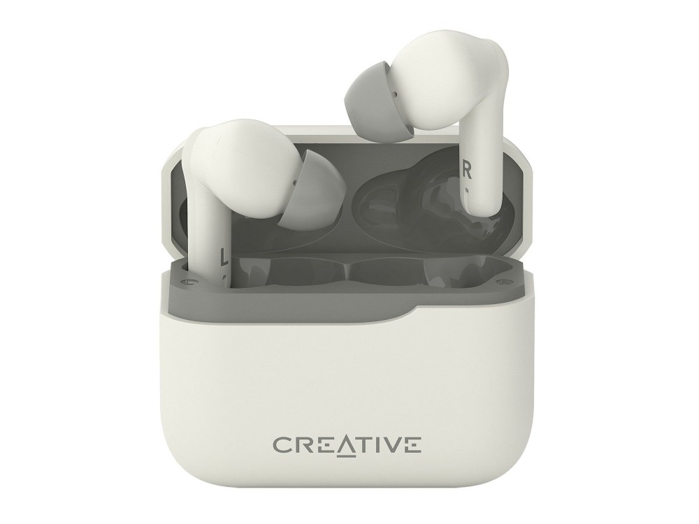 Creative Zen Air Plus ANC Bluetooth 5.3 Ακουστικά TWS με Active noise cancellation, Υποστήριξη AAC & Ασύρματη Φόρτιση, Λευκά