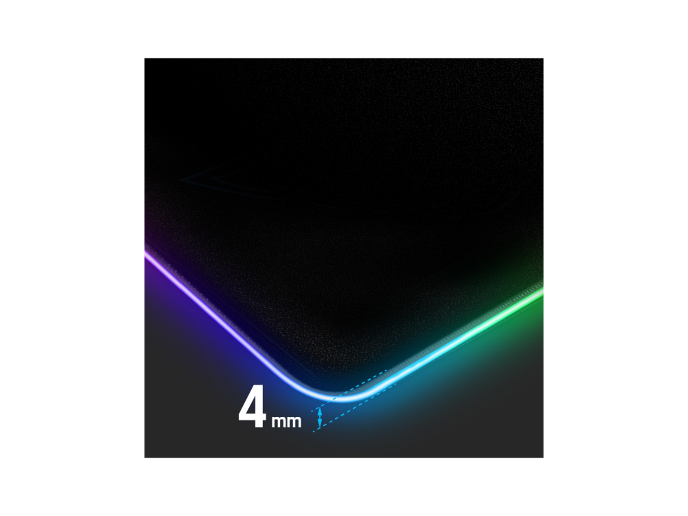 Spirit of Gamer RGB Gaming Mouse Pad XXL (86x33cm) with RGB Lighting - Black