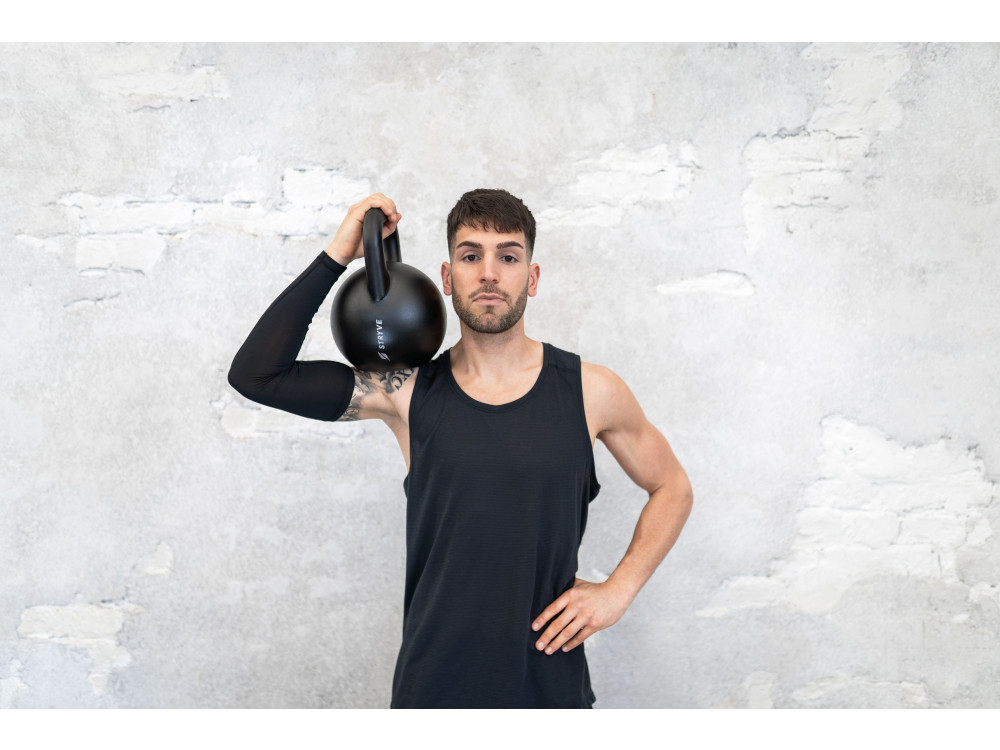 Stryve Kettlebell 6kg με Εργονομική Λαβή, Μαύρο