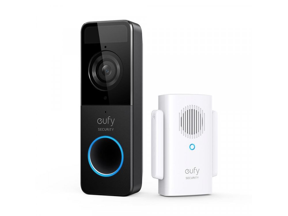 Anker Eufy Video Doorbell Set με Chime, Wireless Smart Θυροτηλεόραση με Κουδούνι, Human detection 2-Way Audio & App - E8220311