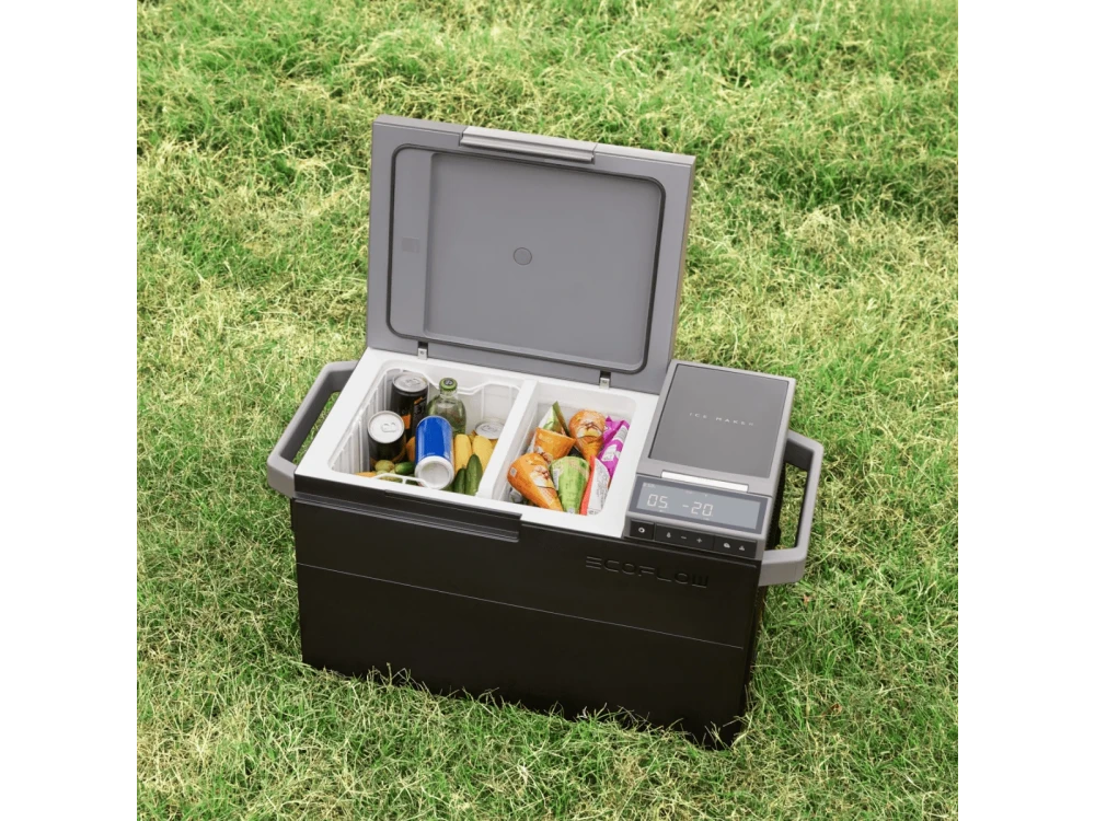 EcoFlow GLACIER Portable Refrigerator 38L, Dual Zone Electric Cooler with Ice Maker, Φορητό Ψυγείο 12/24V, με WIFI APP Control