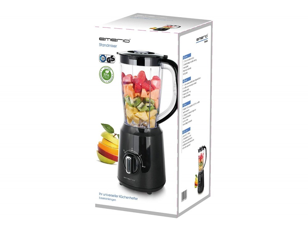 Emerio Blender, Μπλέντερ για Smoothies 500W, Κανάτα 1,5L, Λεπίδες από Ανοξείδωτο Ατσάλι & Λειτουργία - ΑΝΟΙΓΜΕΝΗ ΣΥΣΚΕΥΑΣΙΑ