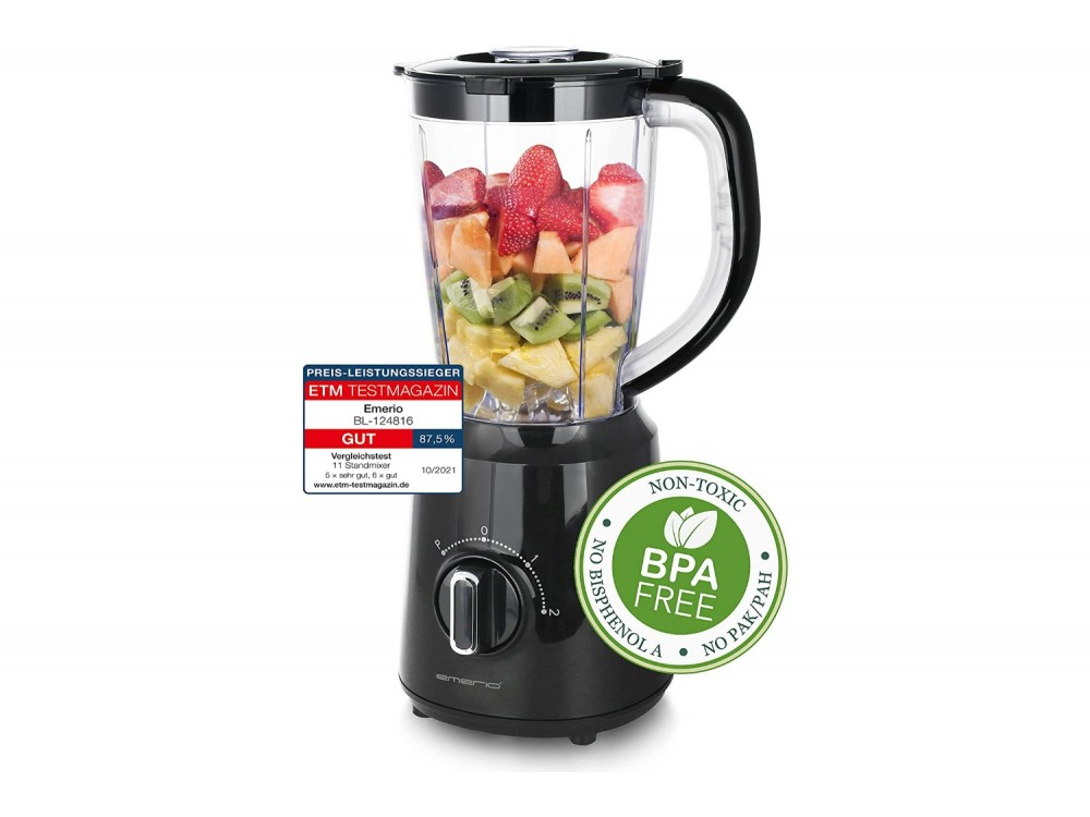 Emerio Blender, Μπλέντερ για Smoothies 500W, Κανάτα 1,5L, Λεπίδες από Ανοξείδωτο Ατσάλι & Λειτουργία - ΑΝΟΙΓΜΕΝΗ ΣΥΣΚΕΥΑΣΙΑ