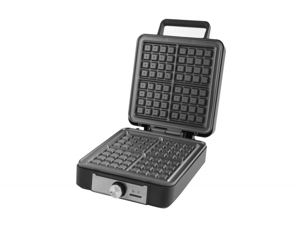 Emerio Waffle Maker, Διπλή Βαφλιέρα 1200W για 4 Βελγικές Βάφλες, με Αντικολλητική Επίστρωση & Ρυθμιζόμενο Θερμοστάτη