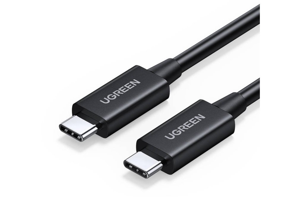 Ugreen Καλώδιο USB-C σε USB-C 0.8μ. Thunderbolt 3.0 100W / 40Gbps, USB 4.0, 8K@60Hz - 30691, Μαύρο