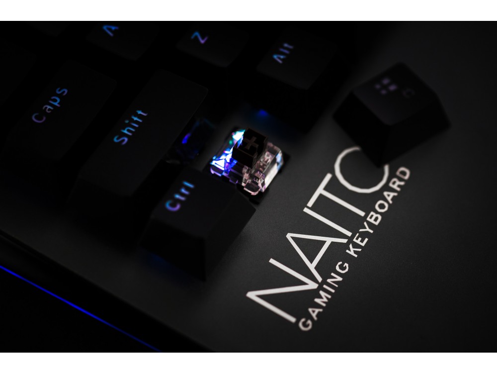 Zeroground KB-3500G NAITO Wired Mechanical RGB Keyboard, for Gaming, OUTEMU optical Brown switches