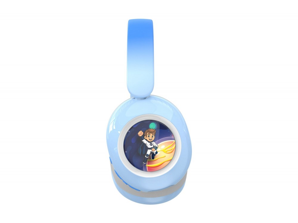 Garett Astro Wave ANC Παιδικά Ασύρματα Ακουστικά Over-Ear με Noise Cancelling, Ασφαλή Ένταση & Μπαταρία έως 28 Ώρες, Blue