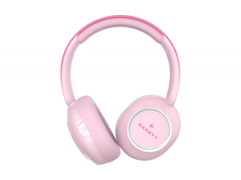 Garett Astro Wave ANC Παιδικά Ασύρματα Ακουστικά Over-Ear με Noise Cancelling, Ασφαλή Ένταση & Μπαταρία έως 28 Ώρες, Pink