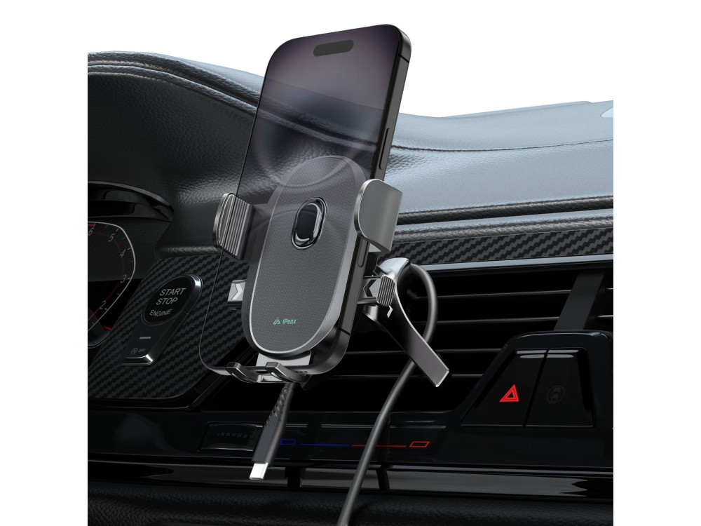 iPEAX CLIP-2 Car Phone Mount, Βάση Αυτοκινήτου αεραγωγού με Ρυθμιζόμενα Άγκιστρα, Black