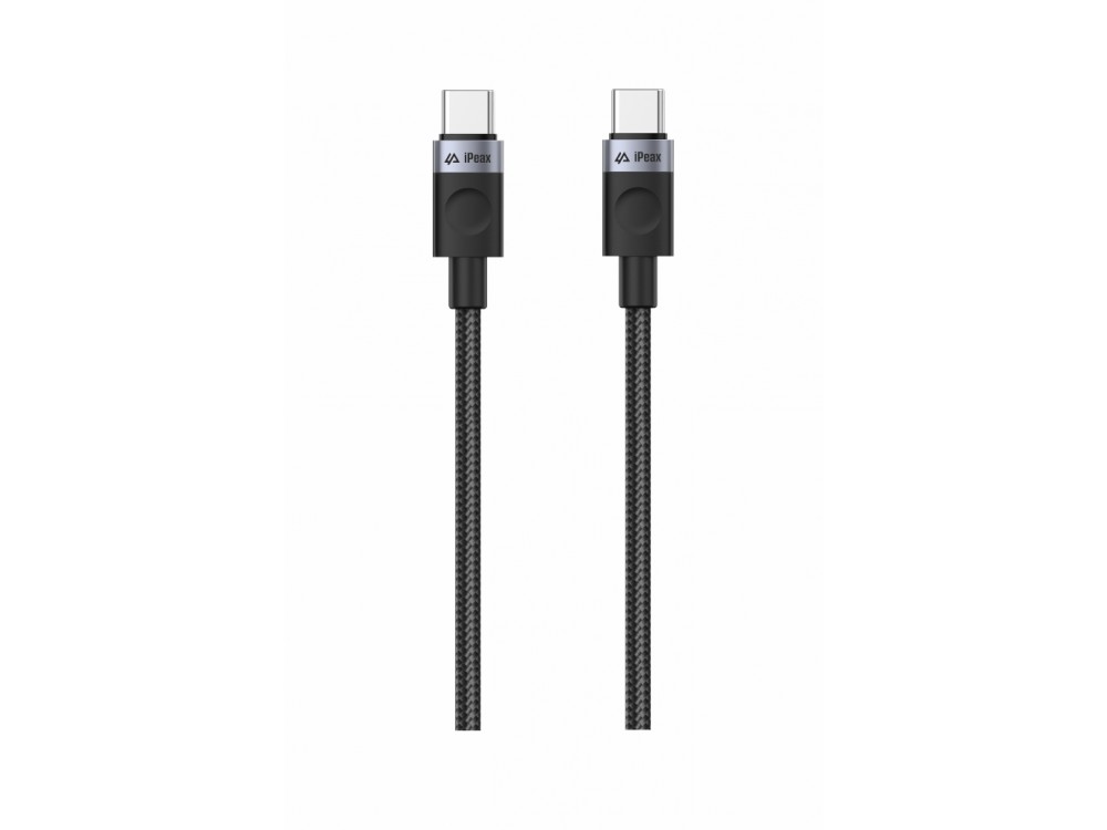 iPEAX Durable Textile USB-C σε USB-C Καλώδιο 1,5μ. με Νάυλον ύφανση, Black
