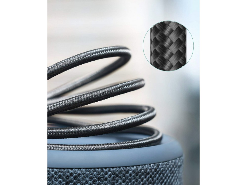 iPEAX Durable Textile USB-C σε USB-C Καλώδιο 1μ. με Νάυλον ύφανση, Black