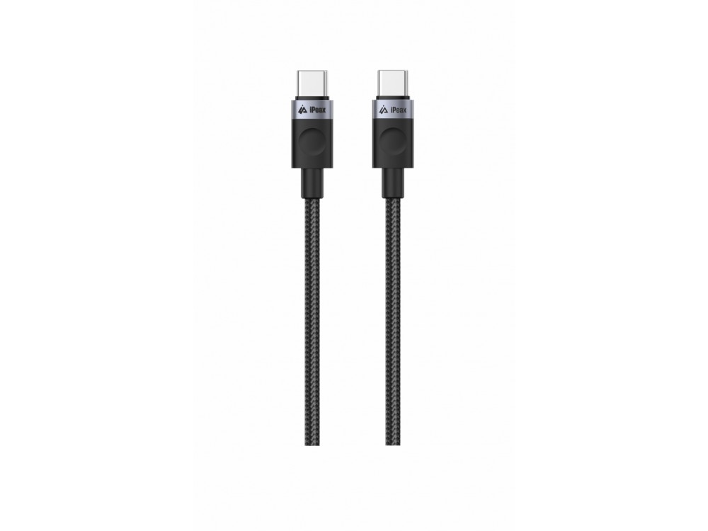 iPEAX Durable Textile USB-C σε USB-C Καλώδιο 1μ. με Νάυλον ύφανση, Black