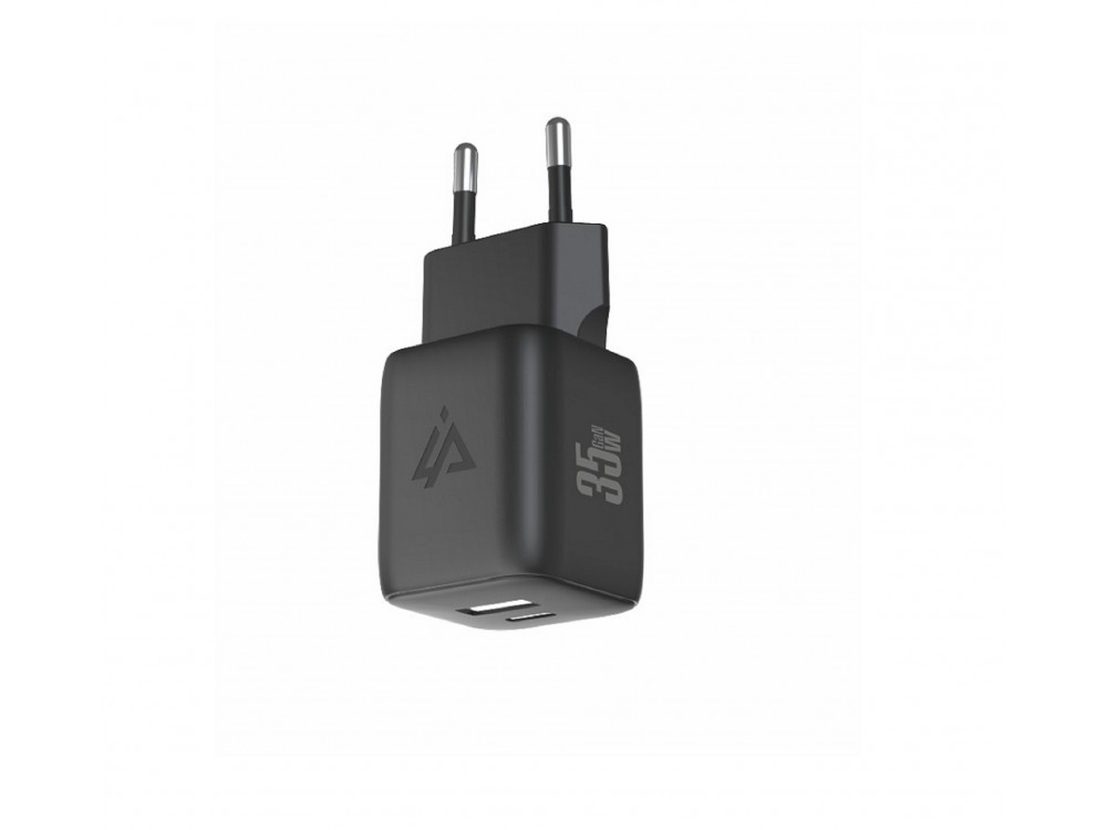 iPEAX GaN Φορτιστής πρίζας 2-θυρών 35W με Type-C με PD & QC 4.0 & PPS, Black