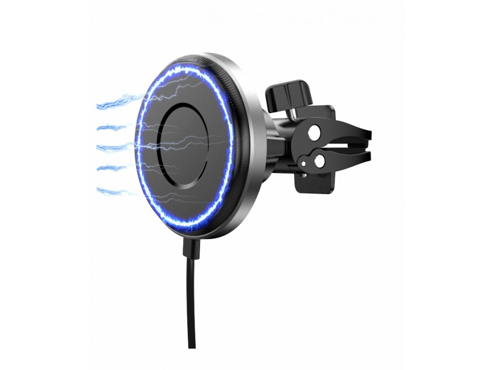 iPEAX Holdex Pro Magnetic Car Phone Mount, Ασύρματος Μαγνητικός Φορτιστής MagSafe 15W & Βάση Αεραγωγού για iPhone
