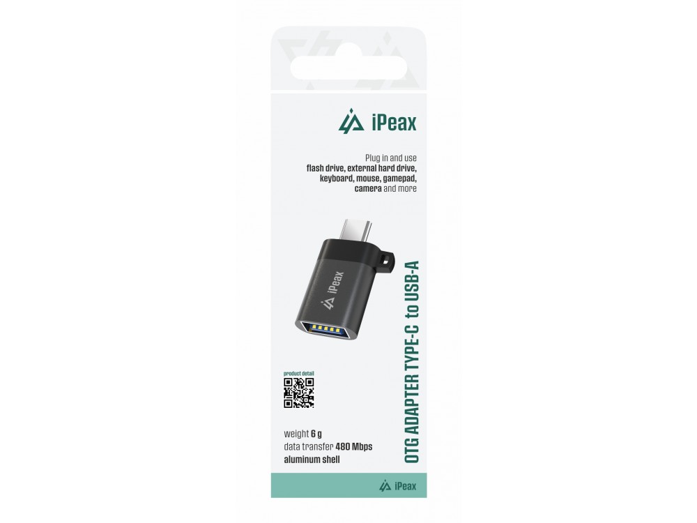 iPEAX Αντάπτορας USB-C σε USB-Α Θηλυκό, OTG Adapter USB-A Female to USB-C Male