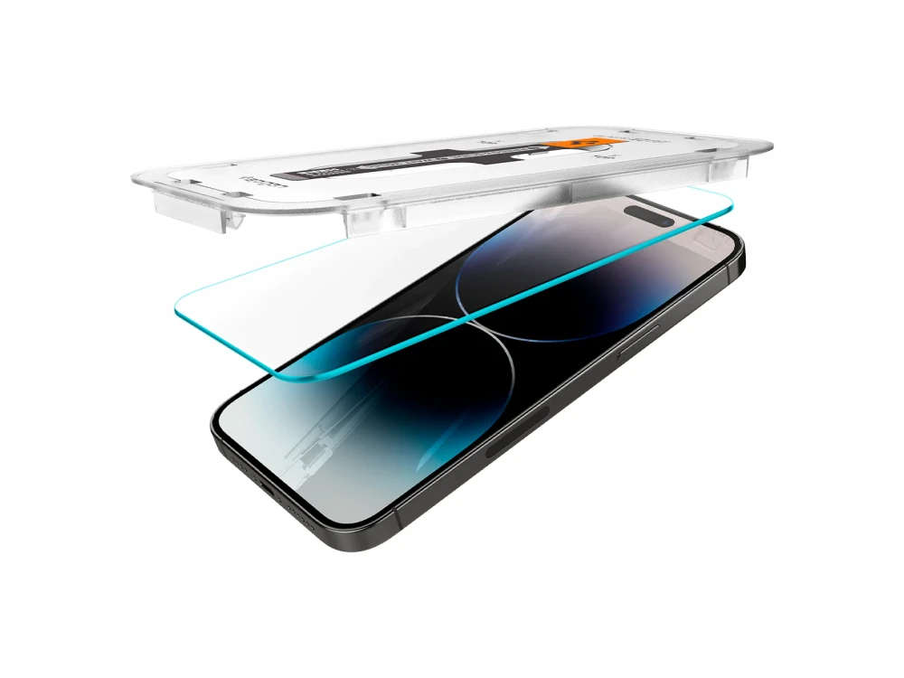 Spigen iPhone 14 Pro Max GLAS.tR EZ FIT Premium Tempered Glass Screen Protector, με Installation Frame, Σετ των 2