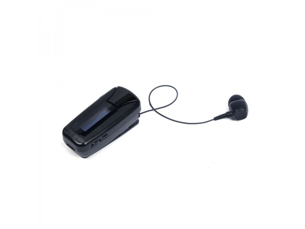 iXchange UA51 Pro In-ear Bluetooth Handsfree Lapel Headset, Retractable, Black