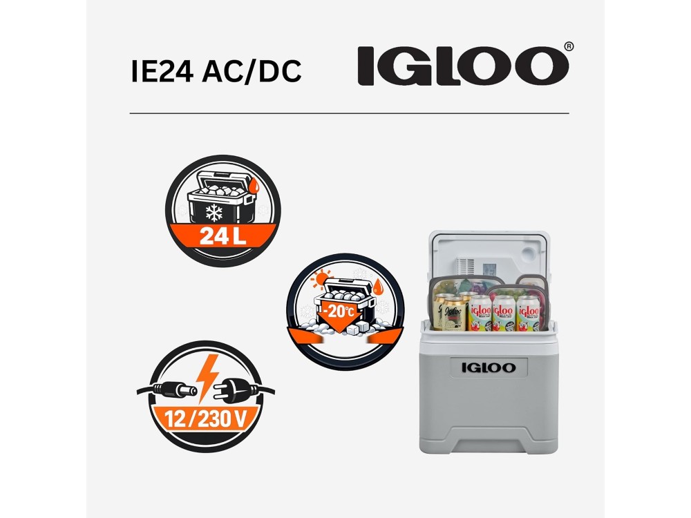 IGLOO Θερμοηλεκτρικό Φορητό Ψυγείο 23L AC/DC 12/230V