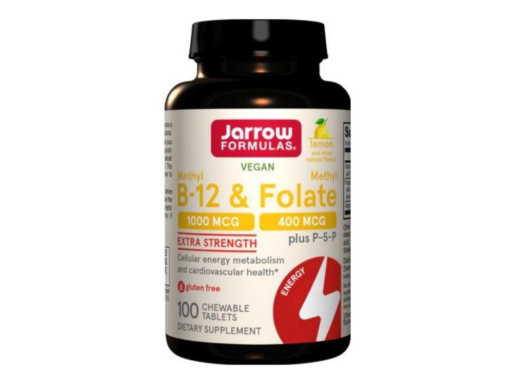 Jarrow Formulas Methyl B-12 & Methyl Folate Lemon - 100 chewable tabs