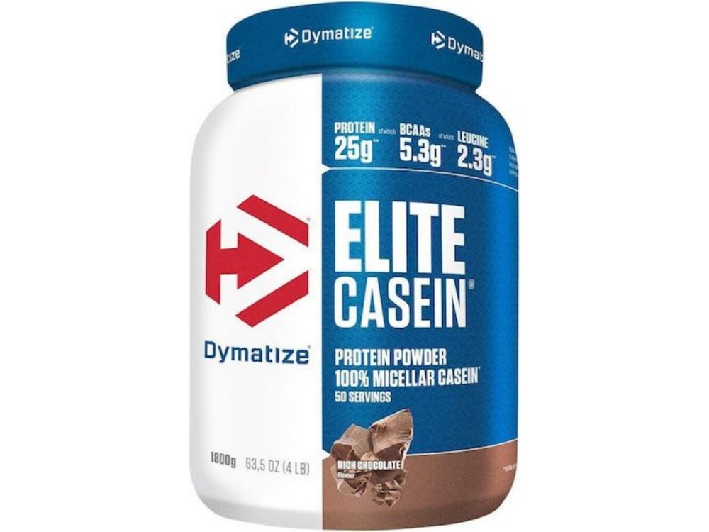 Dymatize Elite Casein Protein Χωρίς Γλουτένη με Γεύση Rich Chocolate 1.8kg