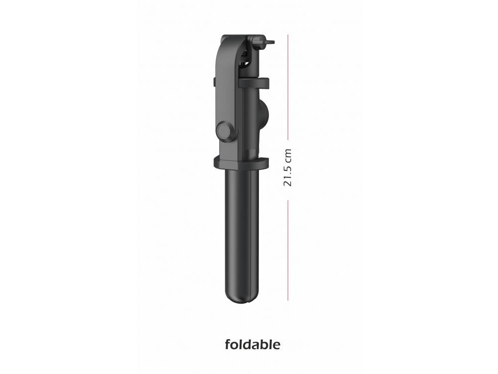 Swissten Aluminum Tripod Pro Bluetooth Selfie Stick & Τρίποδο με Remote, 21-64cm Επεκτεινόμενο Wireless για Smartphone & GoPro