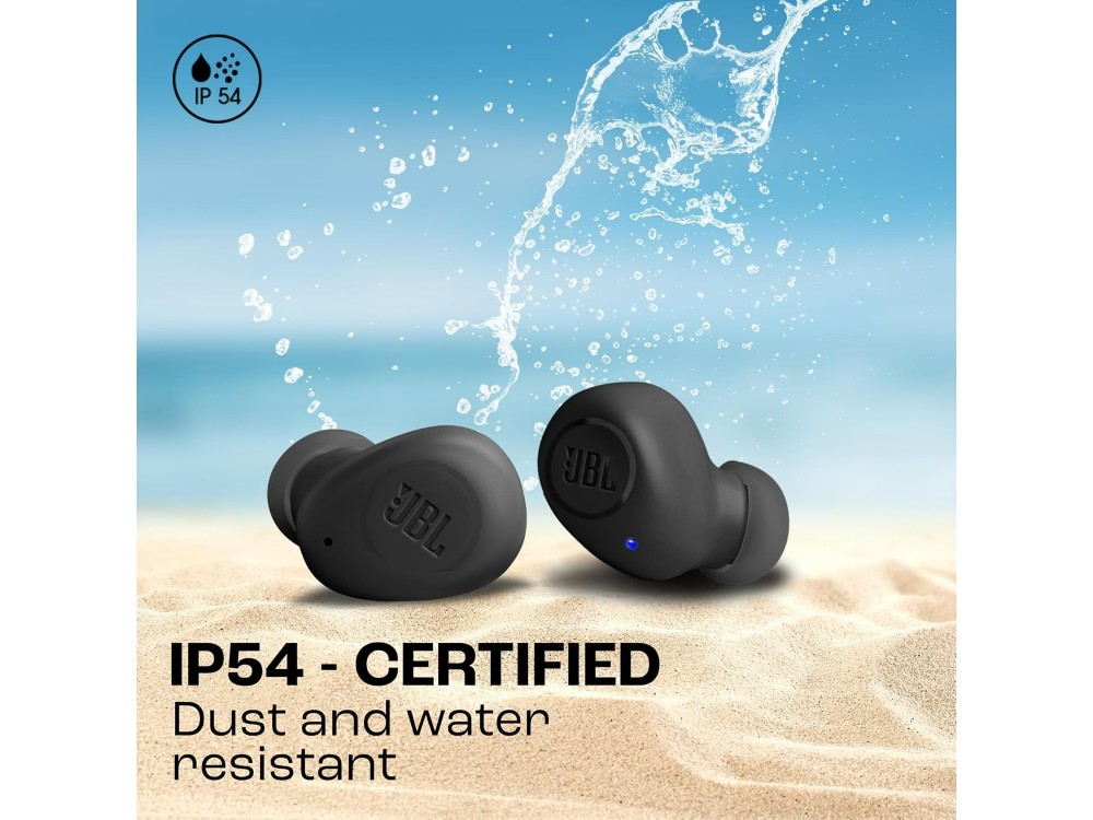 JBL Wave Buds True Wireless Bluetooth 5.2 Handsfree Ακουστικά In-Ear με Θήκη Φόρτισης, IP54, Black