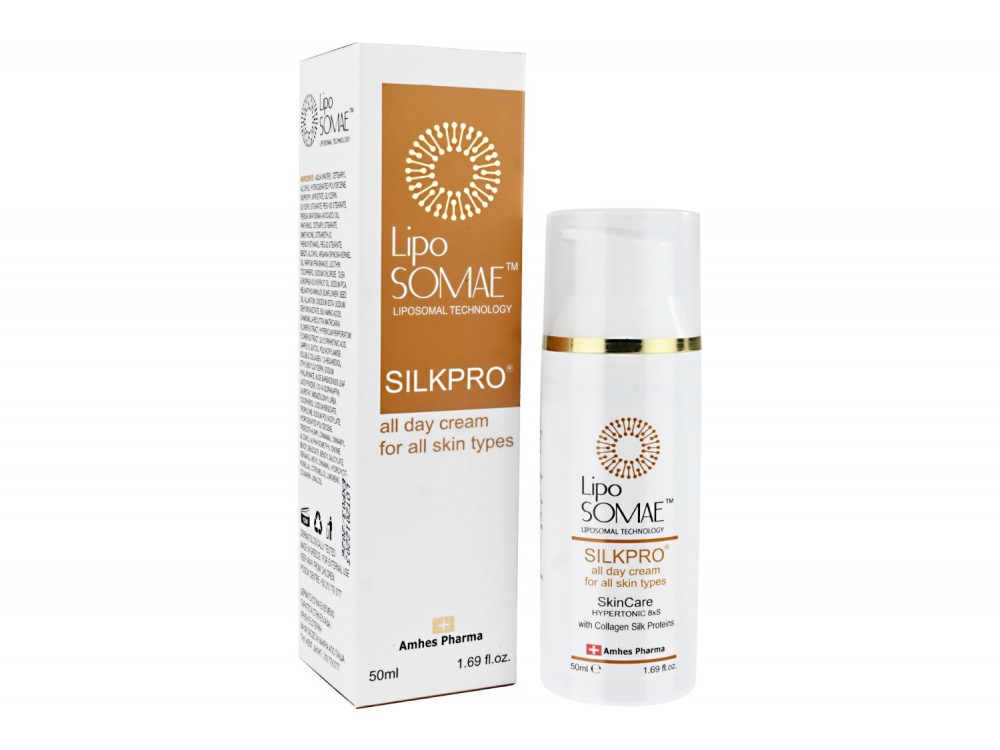 LipoSOMAE Silkpro® 24ωρη Ενυδατική Κρέμα Προσώπου Ημέρας με Κολλαγόνο 50ml