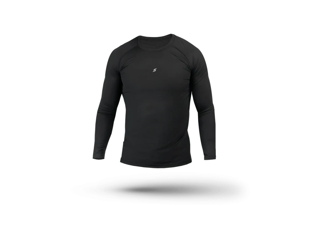 Stryve Prime Training Longsleeve Men, Μακρυμάνικο Ανδρικό Αθλητικό T-shirt | All Black