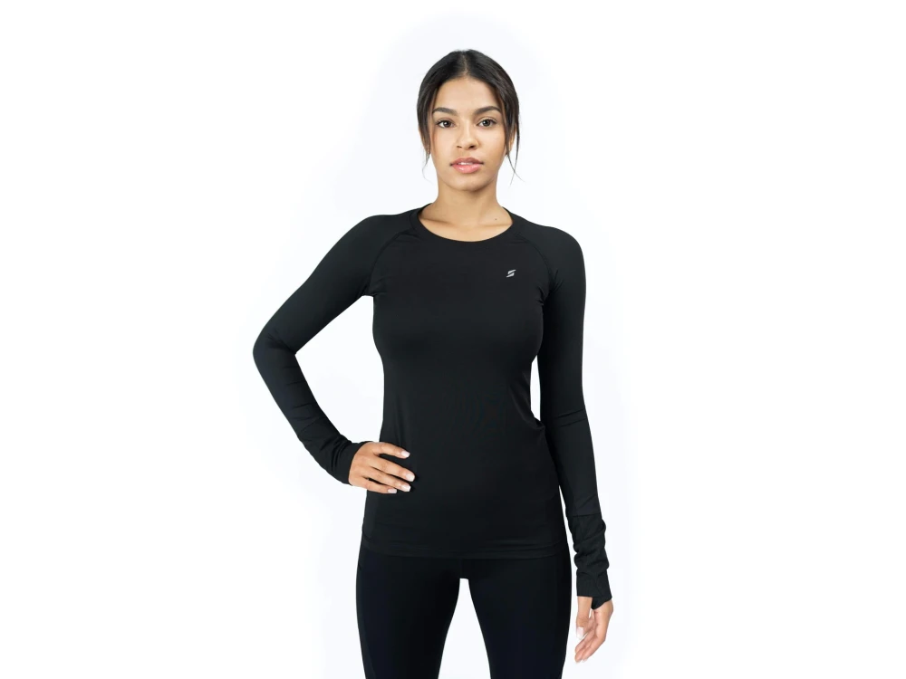 Stryve Prime Training Longsleeve Women, Μακρυμάνικο Γυναικείο Αθλητικό T-shirt | All Black