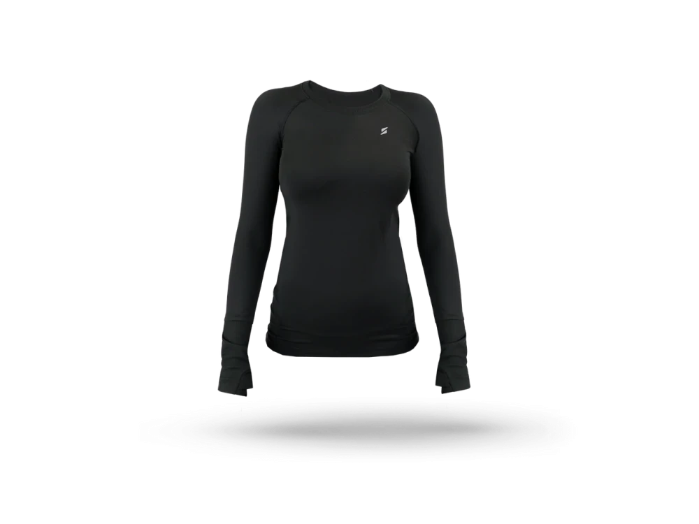 Stryve Prime Training Longsleeve Women, Μακρυμάνικο Γυναικείο Αθλητικό T-shirt | All Black