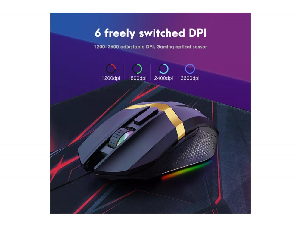 Onikuma 5-in-1 RGB Combo Gaming Keyboard and Optical Mouse, Σετ Πληκτρολόγιο + Ποντίκι + Headset + Mouse - ΑΝΟΙΓΜΕΝΗ ΣΥΣΚΕΥΑΣΙΑ