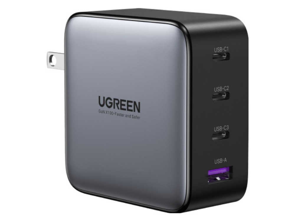 Ugreen Nexode Φορτιστής 100W GaN 4 Θυρών (3x USB-C + USB-A), White