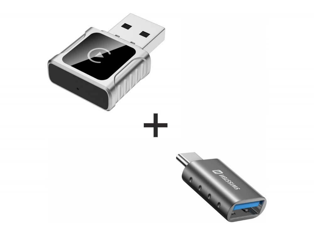 Swissten Ασύρματο Carlink Adapter, Συμβατό με Apple Carplay / Android Auto