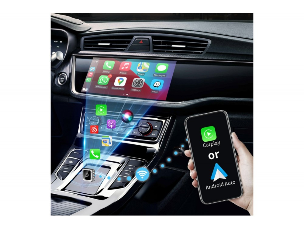 Swissten Ασύρματο Carlink Adapter, Συμβατό με Apple Carplay / Android Auto