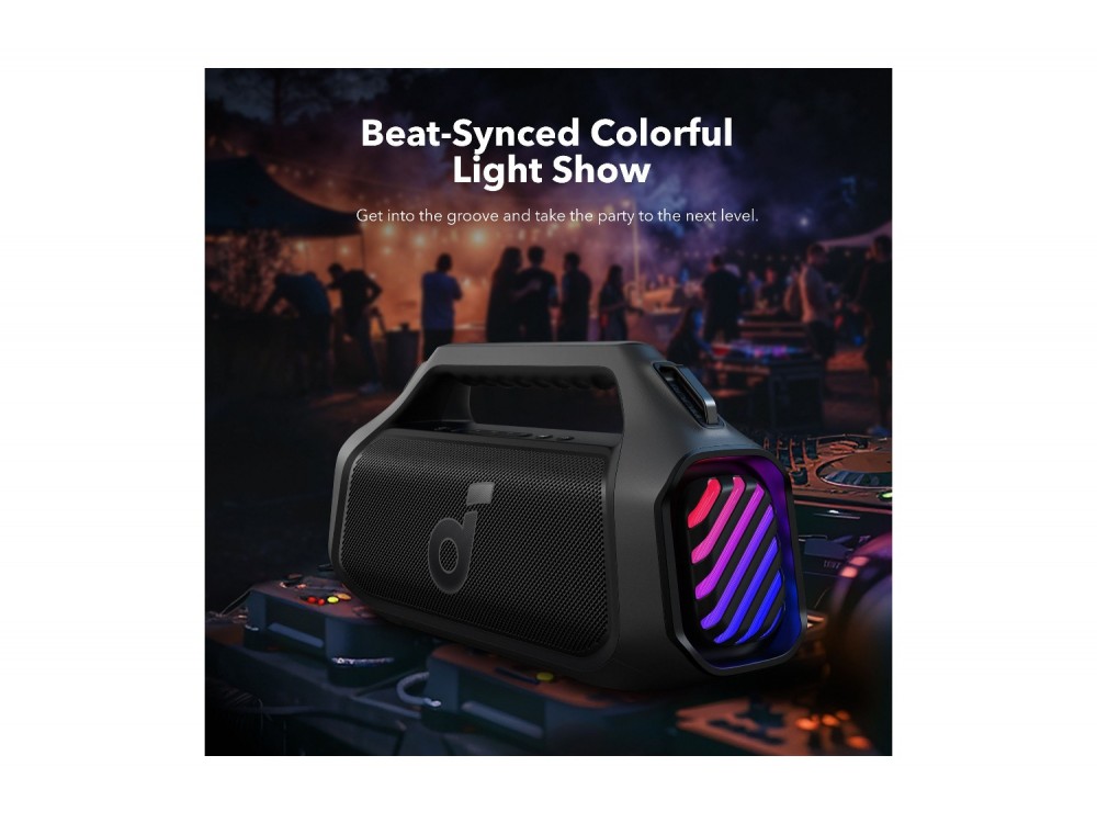 Anker Soundcore Boom 2 Plus (New Version) Φορητό Ηχείο Bluetooth 6.0, 140W, IPX7 με BassUp, Black