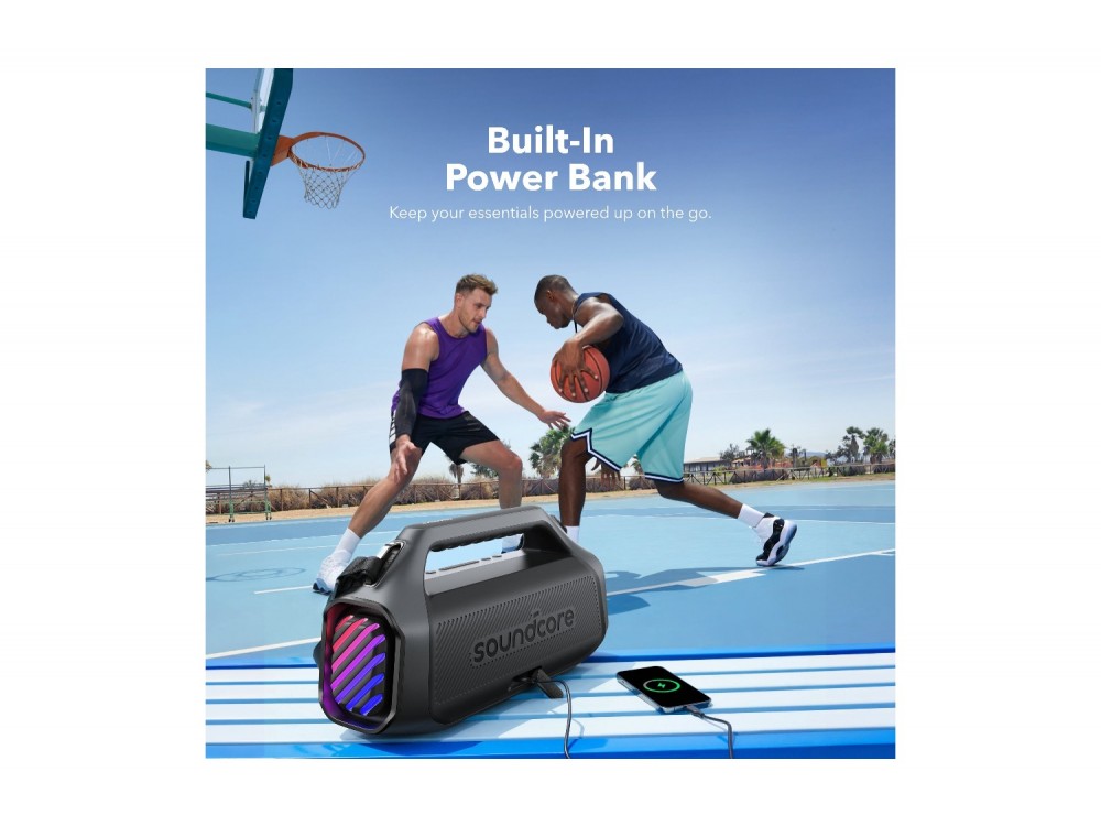 Anker Soundcore Boom 2 Plus (New Version) Φορητό Ηχείο Bluetooth 6.0, 140W, IPX7 με BassUp, Black