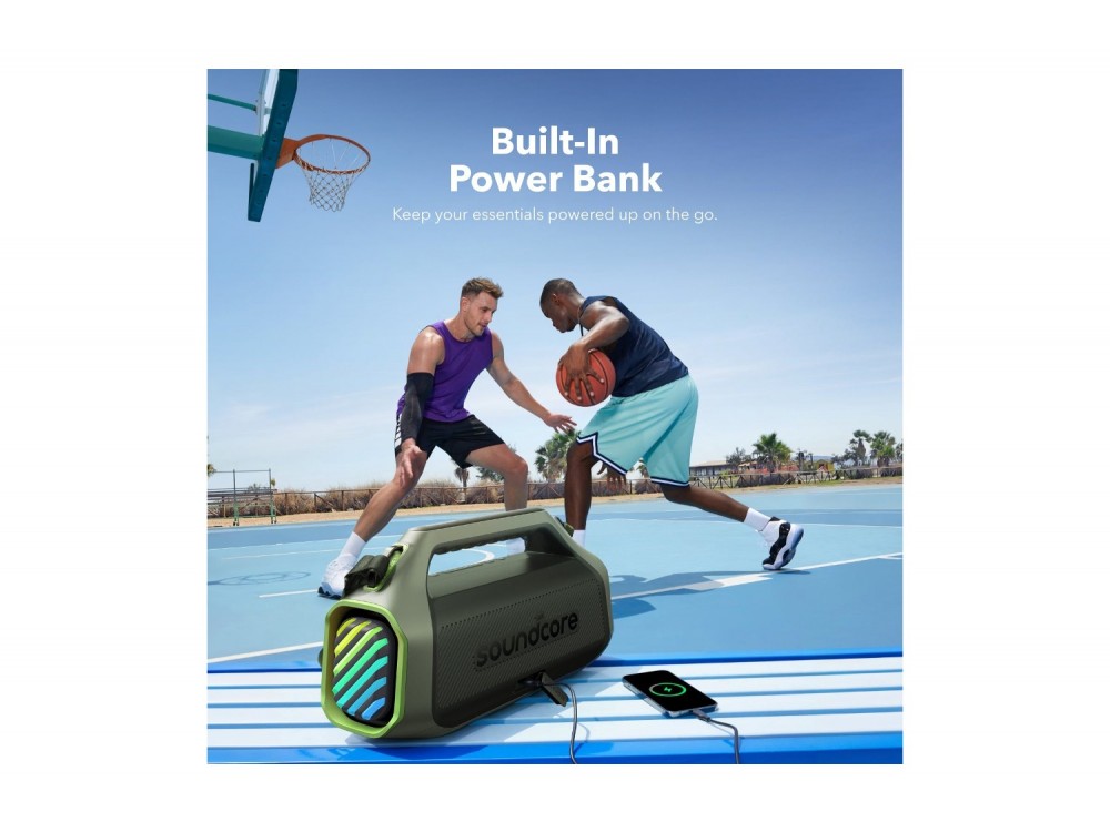 Anker Soundcore Boom 2 Plus (New Version) Φορητό Ηχείο Bluetooth 6.0, 140W, IPX7 με BassUp, Green