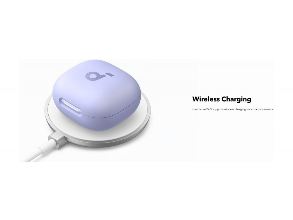 Anker Soundcore P40i ANC Bluetooth 5.3 Ακουστικά TWS με AI-Enhanced Calls, Active Noise Cancelling & App, Purple