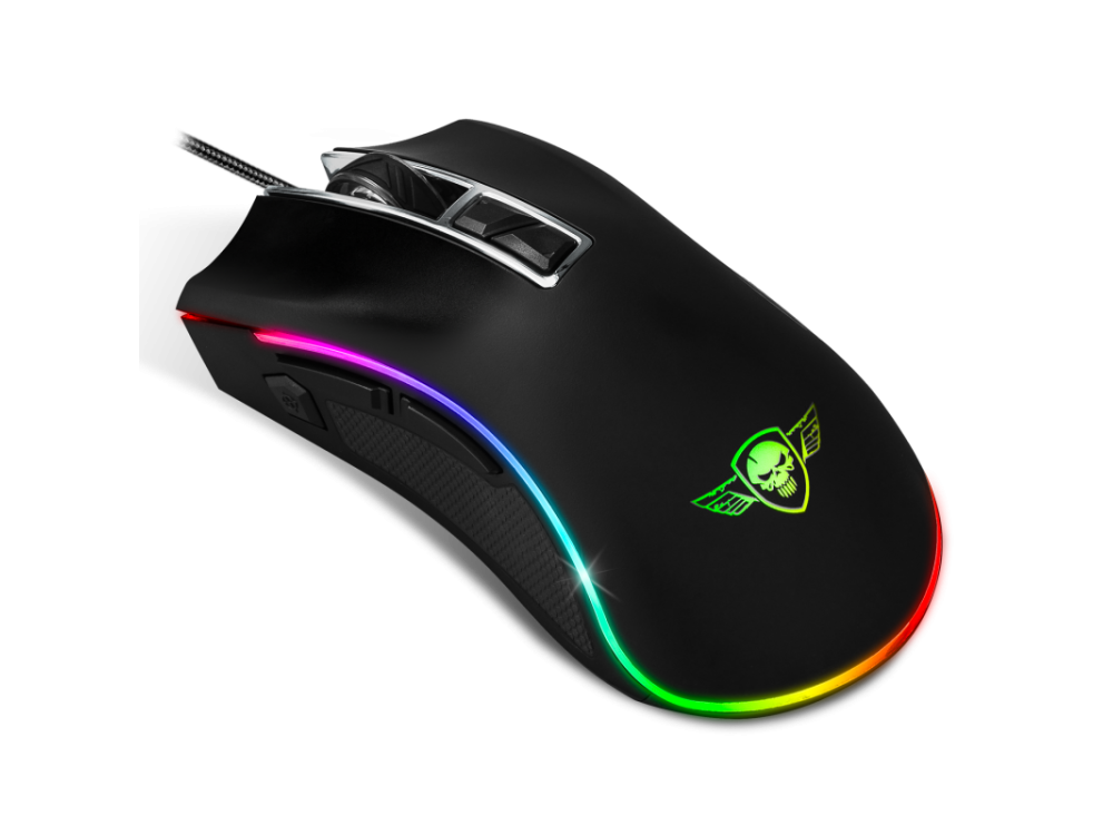 Spirit of Gamer PRO-M6 RGB Gaming Mouse, 4000 DPI, 4 Buttons - Μαύρο